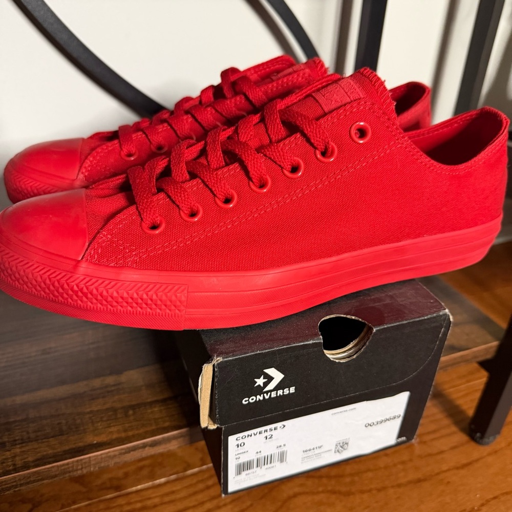 Converse Bold Red Canvas Sneakers